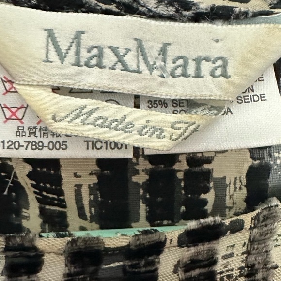 MaxMara Silk Blend Striped Tunic Top - Picture 3 of 10